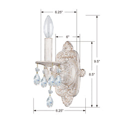 Crystorama - 5021-AW-CL-MWP - One Light Wall Mount - Paris Market - Antique White