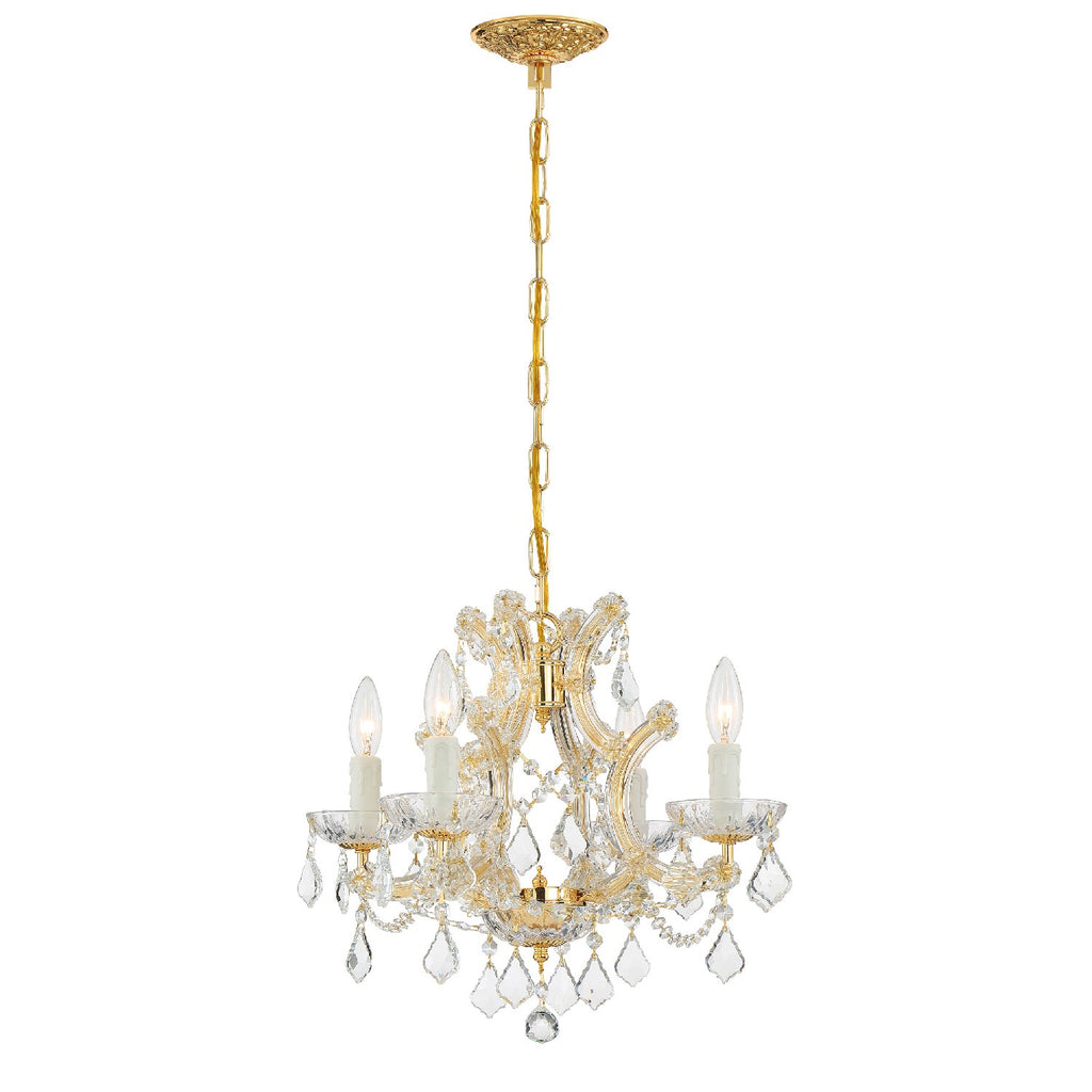 Crystorama - 4474-GD-CL-S - Four Light Mini Chandelier - Maria Theresa - Gold