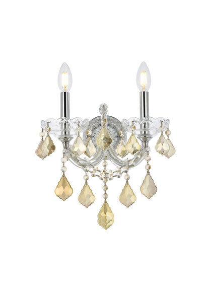 Maria Theresa Two Light Wall Sconce in Chrome Finish