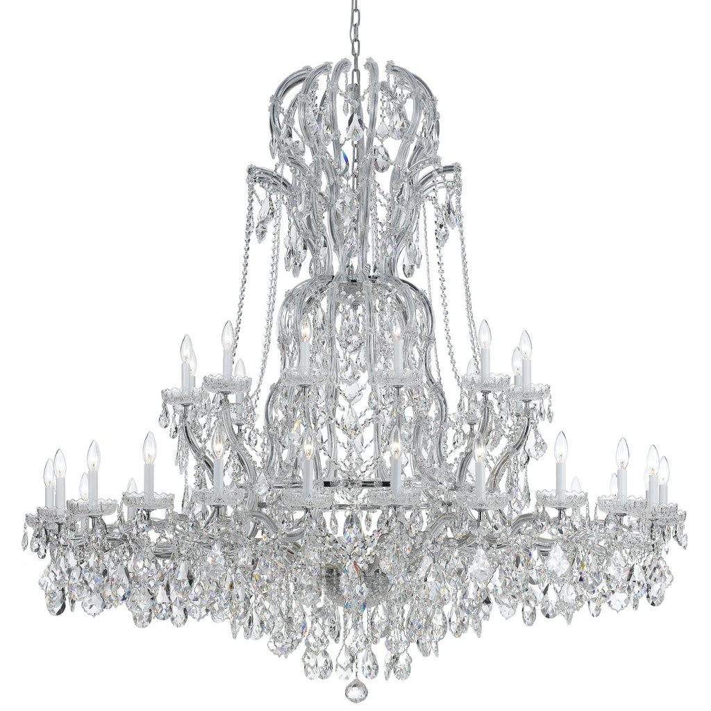 Crystorama - 4460-CH-CL-MWP - 37 Light Chandelier - Maria Theresa - Polished Chrome