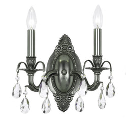 Crystorama - 5562-PW-CL-MWP - Two Light Wall Mount - Dawson - Pewter