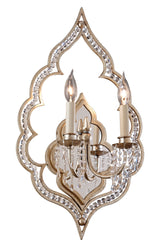 Corbett Lighting - 161-12 - Two Light Wall Sconce - Bijoux - Silver Leaf With Antique Mist