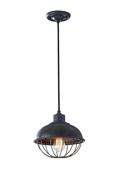Urban Renewal One Light Pendant in Antique Forged Iron Finish