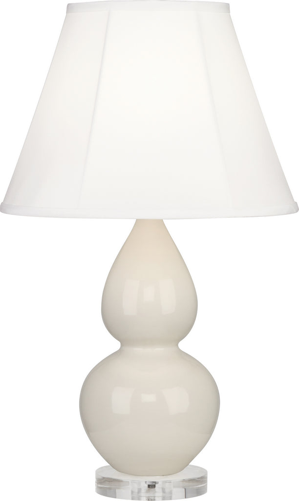 Robert Abbey - A776 - One Light Accent Lamp - Small Double Gourd - Bone Glazed w/Lucite Base