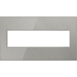 Legrand - AWM4GMS4 - Gang Wall Plate - Adorne - Brushed Stainless