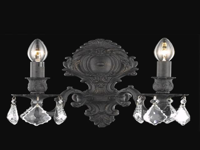 Monarch Two Light Wall Sconce in Dark Bronze Finish