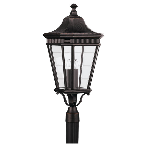Cotswold Lane Three Light Outdoor Fixture in Grecian Bronze Finish