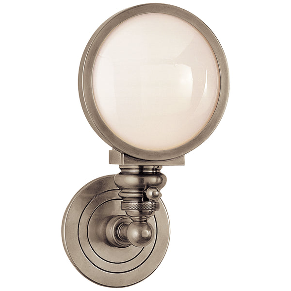 Boston One Light Wall Sconce in Antique Nickel Finish