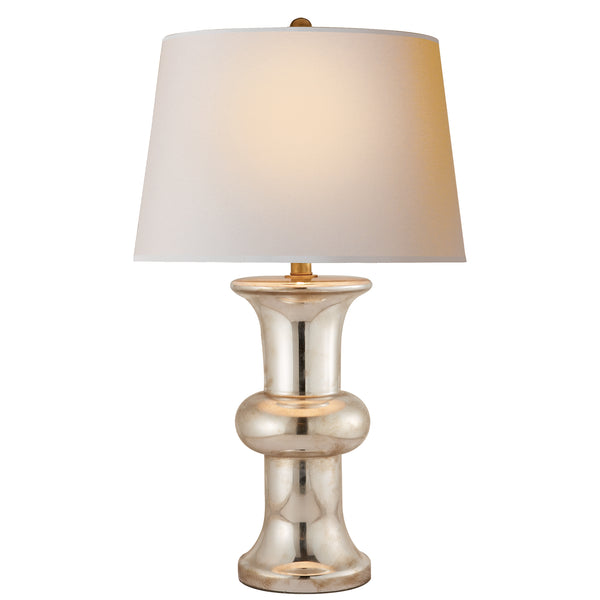 Bull Nose One Light Table Lamp in Mercury Glass Finish