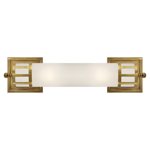 Openwork Two Light Wall Sconce in Hand-Rubbed Antique Brass Finish