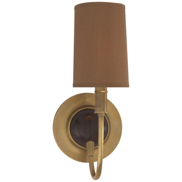 Elkins One Light Wall Sconce in Antique Brass With Chocolate Finish
