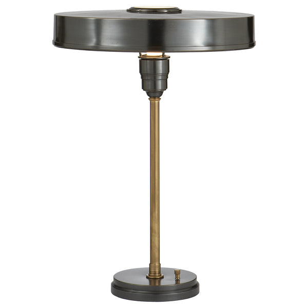Carlo One Light Table Lamp in Bronze With Antique Brass Finish