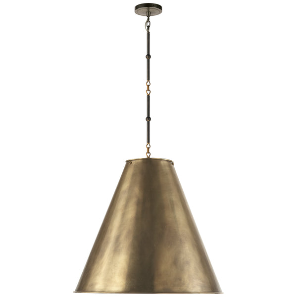 Goodman One Light Pendant in Bronze With Antique Brass Finish