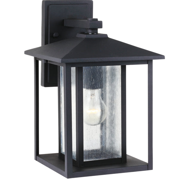 Hunnington One Light Outdoor Wall Lantern in Black Finish