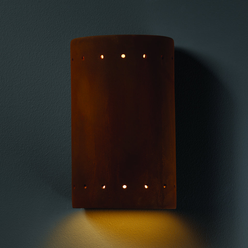 Justice Designs - CER-5990-RRST - Wall Sconce - Ambiance - Real Rust