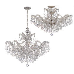 Crystorama - 4439-CH-CL-S_CEILING - Six Light Ceiling Mount - Maria Theresa - Polished Chrome