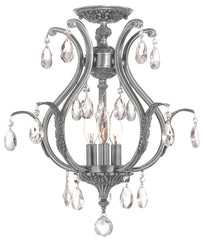 Crystorama - 5560-PW-CL-S_CEILING - Three Light Ceiling Mount - Dawson - Pewter