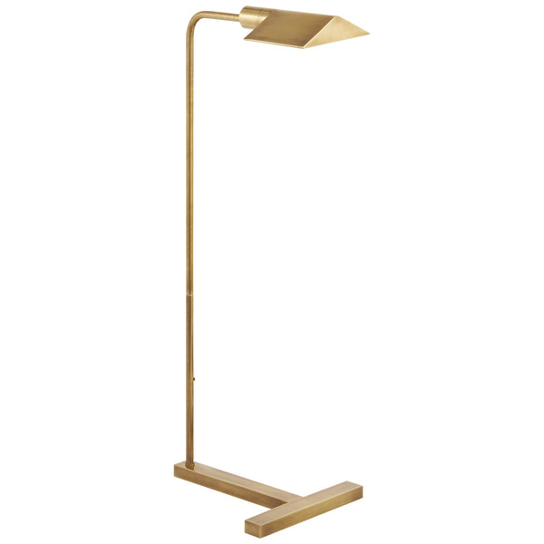 William One Light Floor Lamp in Hand-Rubbed Antique Brass Finish