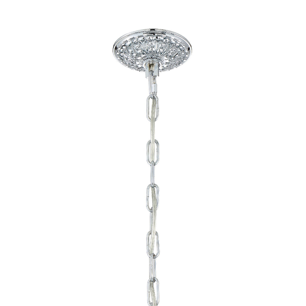 Crystorama - 5086-CH-CL-MWP - Six Light Chandelier - Traditional Crystal - Polished Chrome