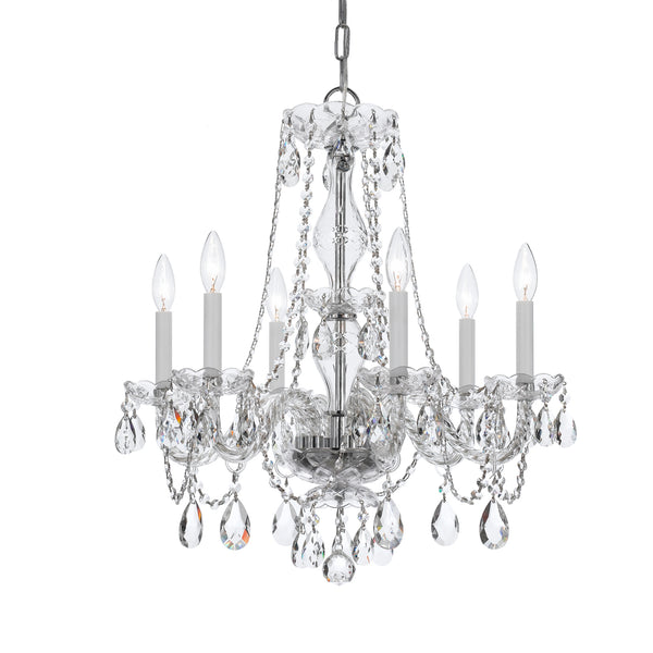 Traditional Crystal Six Light Chandelier