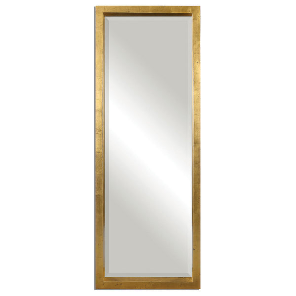 Edmonton Mirror in Antiqued Gold Leaf Finish