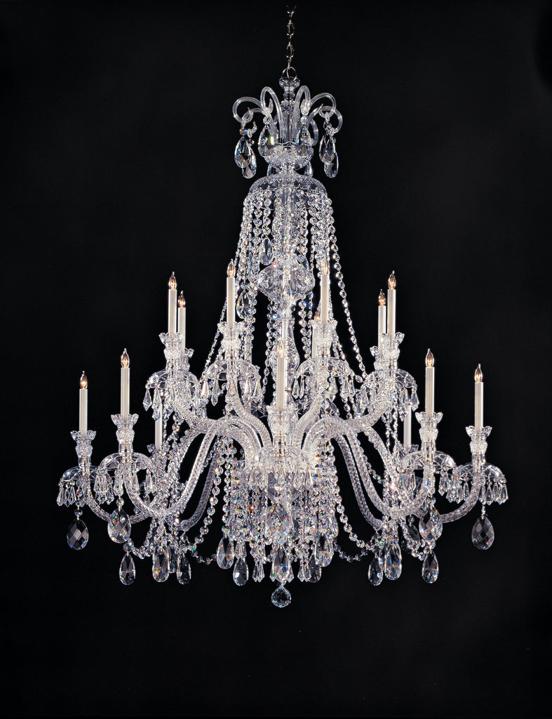 Crystorama - 5028-CH-CL-MWP - 16 Light Chandelier - Traditional Crystal - Polished Chrome