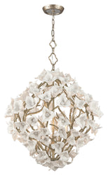 Corbett Lighting - 211-46 - Six Light Pendant - Lily - Enchanted Silver Leaf