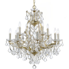 Crystorama - 4412-GD-CL-MWP - 13 Light Chandelier - Maria Theresa - Gold