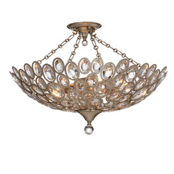 Crystorama - 7584-DT_CEILING - Three Light Ceiling Mount - Sterling - Distressed Twilight