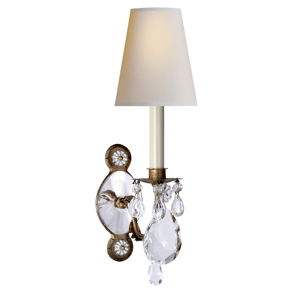 Visual Comfort Signature - TOB 2470GI/CG-PL - One Light Wall Sconce - Yves - Gilded Iron And Crystal
