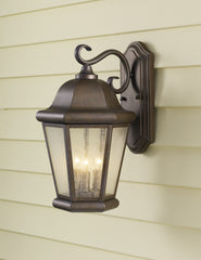 Generation Lighting. - OL5902CB - Three Light Outdoor Wall Lantern - Martinsville - Corinthian Bronze