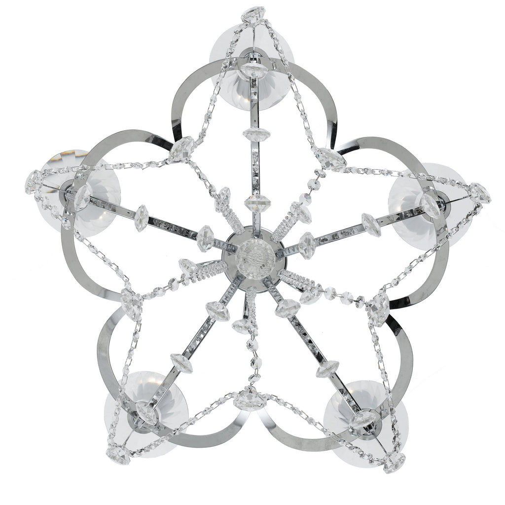 Crystorama - 6825-CH-CL-MWP - Five Light Chandelier - Othello - Polished Chrome
