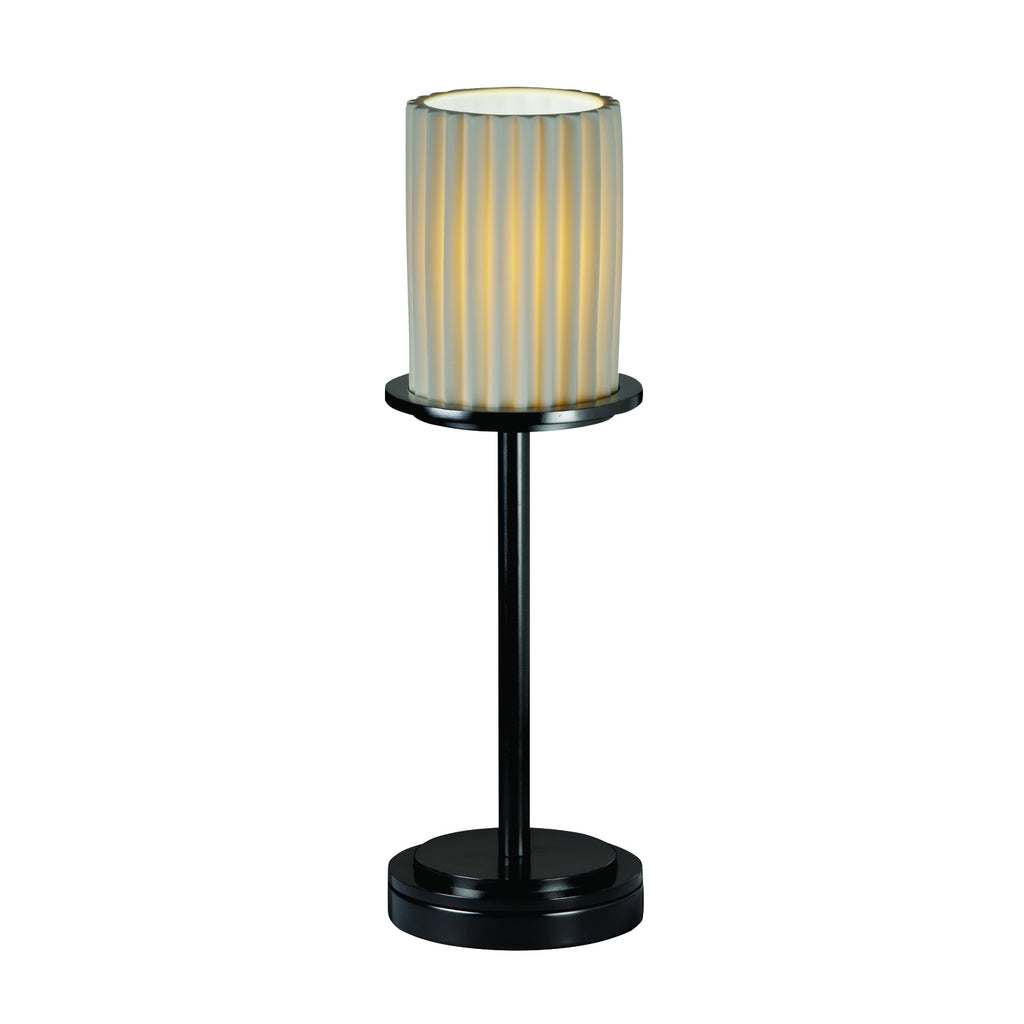 Justice Designs - POR-8799-10-PLET-MBLK - One Light Table Lamp - Limoges - Matte Black