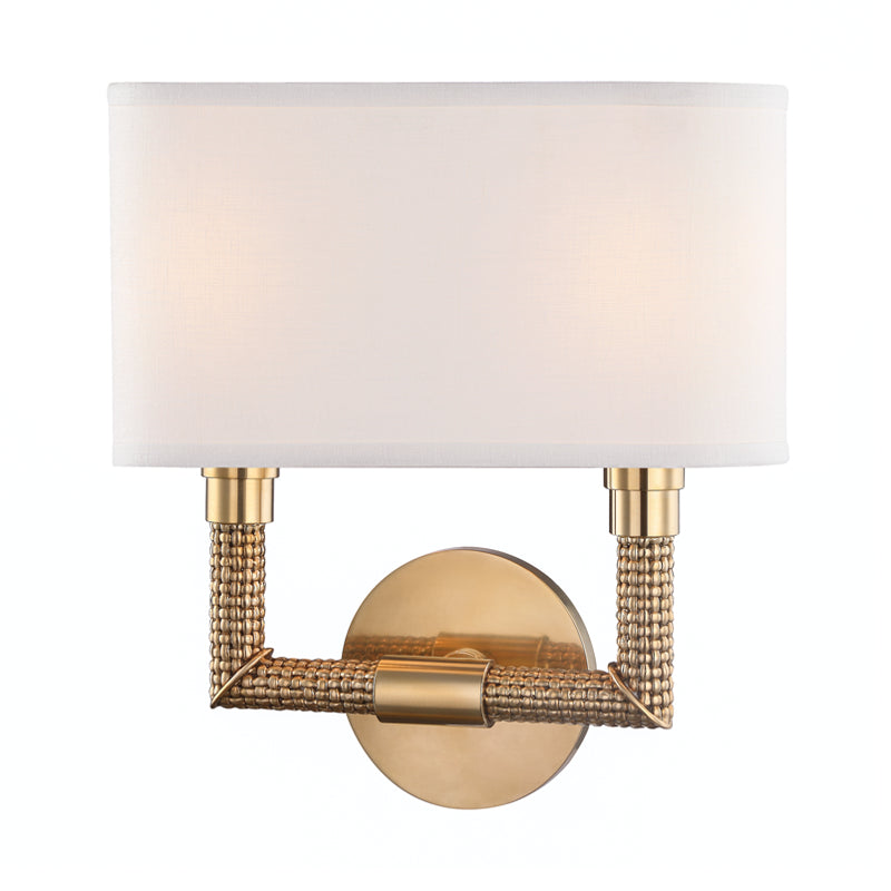 Hudson Valley - 1022-AGB - Two Light Wall Sconce - Dubois - Aged Brass