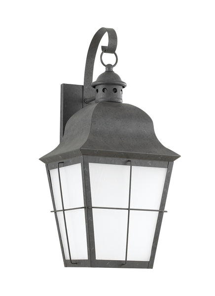 Chatham One Light Outdoor Wall Lantern in Oxidized Bronze Finish