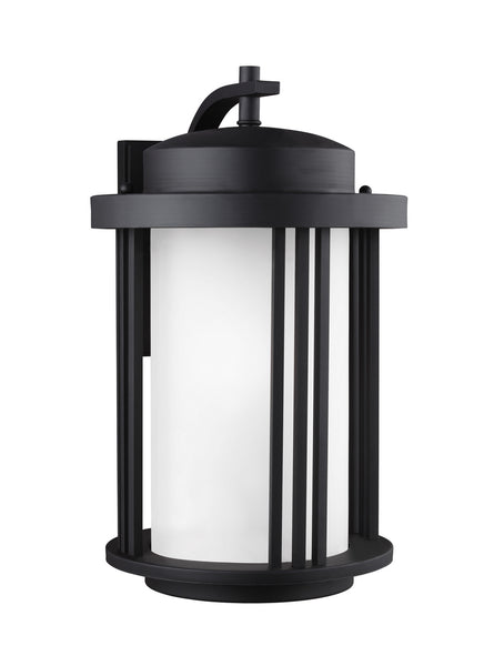 Crowell One Light Outdoor Wall Lantern in Black Finish