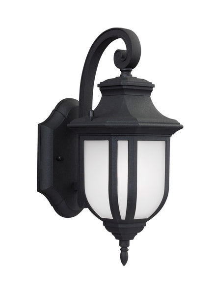 Childress One Light Outdoor Wall Lantern in Black Finish