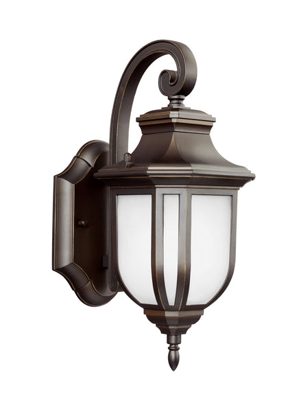 Childress One Light Outdoor Wall Lantern in Antique Bronze Finish