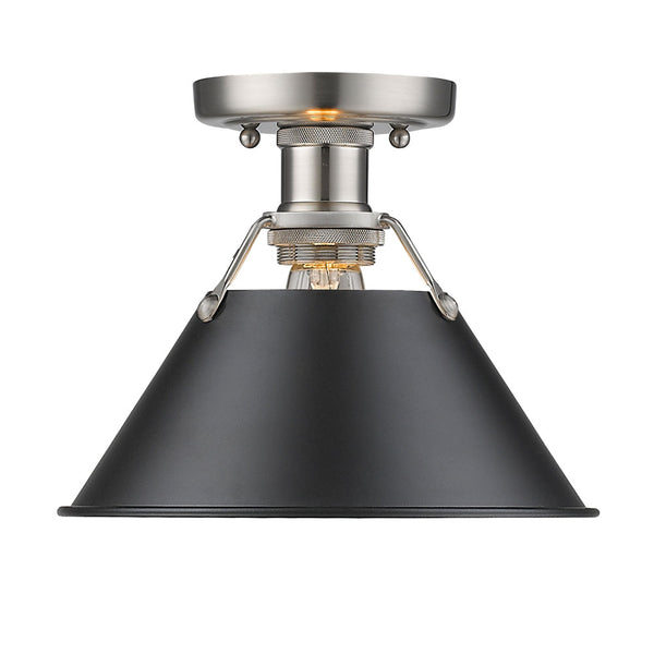 Orwell PW One Light Flush Mount in Pewter Finish