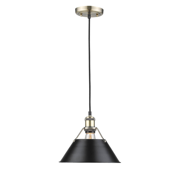 Orwell AB One Light Pendant in Aged Brass Finish