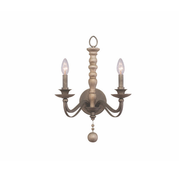 Colony Two Light Wall Sconce in Dune Silver Finish