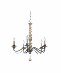Kalco - 506351DS - Five Light Chandelier - Colony - Dune Silver