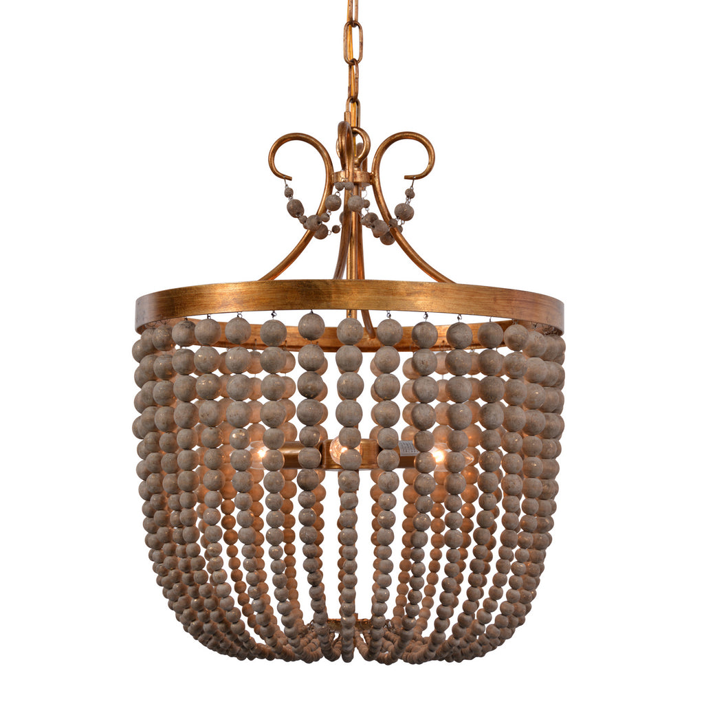 Terracotta Designs - H7126-3AG - Three Light Chandelier - Darcia - Antique Gold