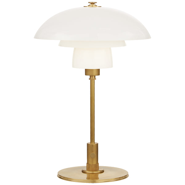 Whitman One Light Desk Lamp in Hand-Rubbed Antique Brass Finish