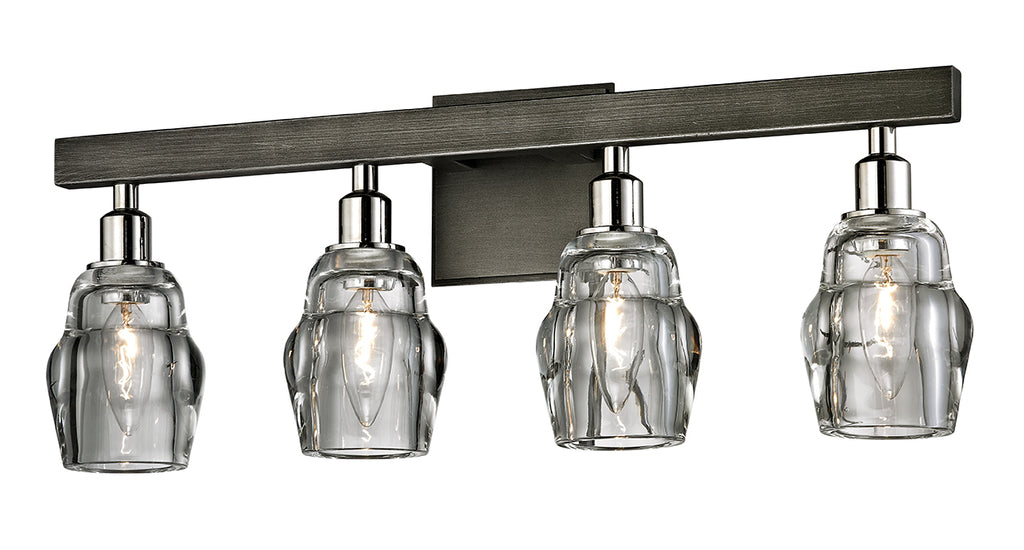 Troy Lighting - B6004 - Four Light Bath - Citizen - Graphite And Polished Nickel