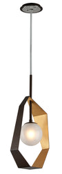 Troy Lighting - F5523-BRZ/GL/SS - LED Pendant - Origami - Bronze With Gold Leaf