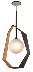 Troy Lighting - F5525 - One Light Pendant - Origami - Bronze With Gold Leaf