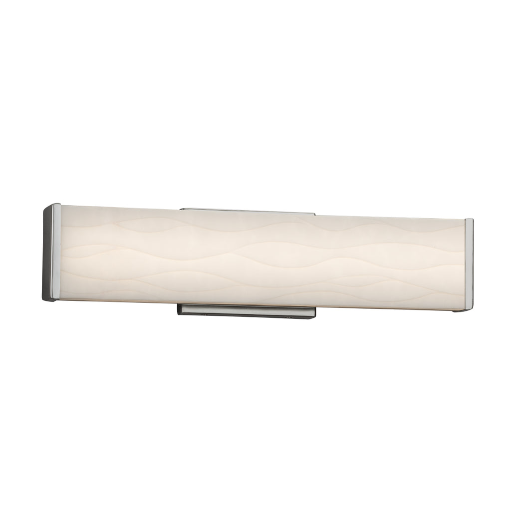 Justice Designs - PNA-8601-WAVE-NCKL - LED Bath Bar - Porcelina - Brushed Nickel