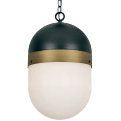 Crystorama - CAP-8506-MK-TG - Three Light Outdoor Pendant - Capsule - Matte Black / Textured Gold