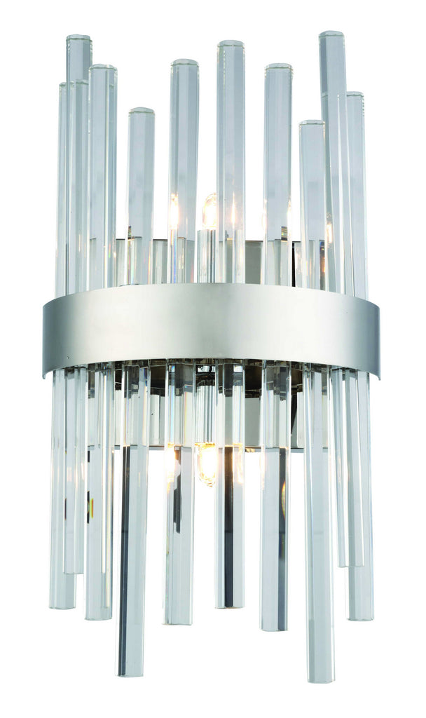 Elegant Lighting - 3000W8C - Two Light Wall Sconce - Dallas - Chrome And Clear